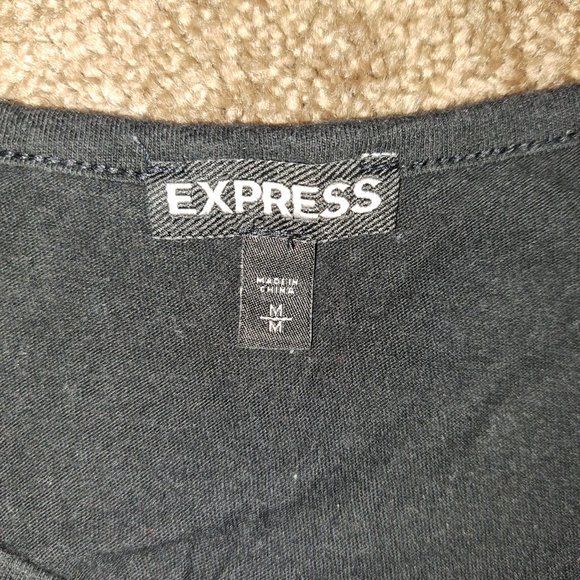 Express Women's Black Fringe&Sequin Detailed Sleeveless Top W/Cutout Design M - Picture 5 of 8